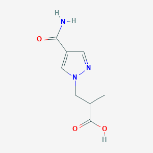 molecular formula C8H11N3O3 B2846510 3-(4-Carbamoylpyrazol-1-yl)-2-methylpropanoic acid CAS No. 1310119-88-0