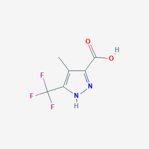molecular formula C6H5F3N2O2 B2846515 4-methyl-3-(trifluoromethyl)-1H-pyrazole-5-carboxylic acid CAS No. 1623156-88-6