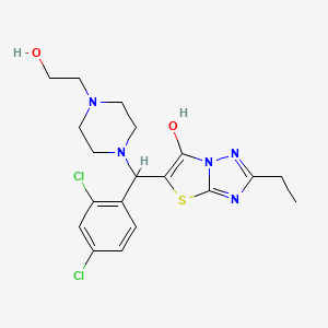 5-((2,4-Dichlorophenyl)(4-(2-hydroxyethyl)piperazin-1-yl)methyl)-2-ethylthiazolo[3,2-b][1,2,4]triazol-6-ol
