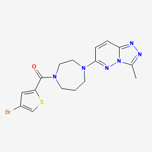 molecular formula C16H17BrN6OS B2846531 (4-Bromothiophen-2-yl)-[4-(3-methyl-[1,2,4]triazolo[4,3-b]pyridazin-6-yl)-1,4-diazepan-1-yl]methanone CAS No. 2320852-05-7