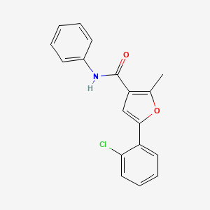 molecular formula C18H14ClNO2 B2846557 5-(2-chlorophenyl)-2-methyl-N-phenylfuran-3-carboxamide CAS No. 876871-75-9
