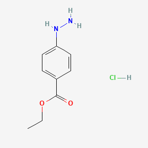 molecular formula C9H13ClN2O2 B2846580 Ethyl 4-hydrazinylbenzoate hydrochloride CAS No. 40566-85-6
