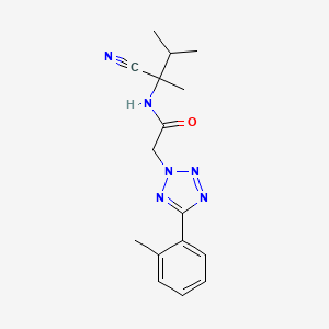 molecular formula C16H20N6O B2846583 N-(1-cyano-1,2-dimethylpropyl)-2-[5-(2-methylphenyl)-2H-1,2,3,4-tetrazol-2-yl]acetamide CAS No. 926142-51-0