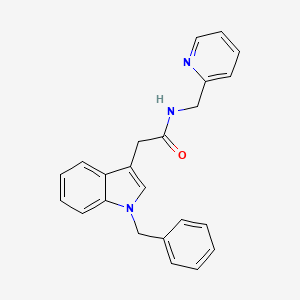 B2846600 2-(1-benzyl-1H-indol-3-yl)-N-(pyridin-2-ylmethyl)acetamide CAS No. 921919-68-8