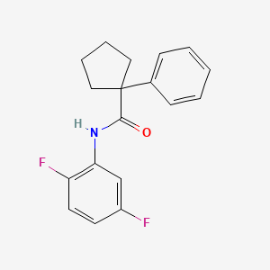 molecular formula C18H17F2NO B2846603 N-(2,5-difluorophenyl)-1-phenylcyclopentane-1-carboxamide CAS No. 1024515-00-1