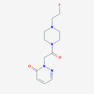 molecular formula C12H17FN4O2 B2846607 2-(2-(4-(2-氟乙基)哌嗪-1-基)-2-氧代乙基)吡啶并嗪-3(2H)-酮 CAS No. 2034561-66-3