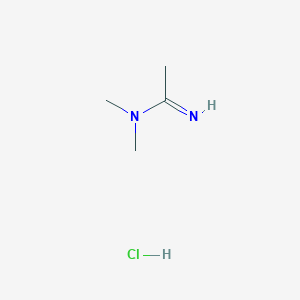 molecular formula C4H11ClN2 B2846615 N,N-dimethylethanimidamide hydrochloride CAS No. 2909-15-1
