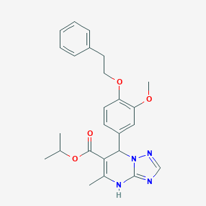 molecular formula C25H28N4O4 B284663 Isopropyl 7-[3-methoxy-4-(2-phenylethoxy)phenyl]-5-methyl-4,7-dihydro[1,2,4]triazolo[1,5-a]pyrimidine-6-carboxylate 