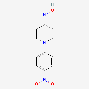 molecular formula C11H13N3O3 B2846639 N-[1-(4-nitrophenyl)piperidin-4-ylidene]hydroxylamine CAS No. 339010-27-4