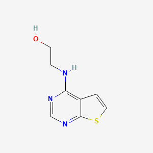 molecular formula C8H9N3OS B2846659 2-(Thieno[2,3-d]pyrimidin-4-ylamino)ethanol CAS No. 18734-91-3