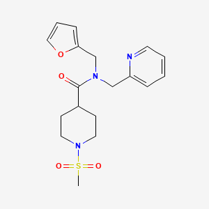 N-(furan-2-ylmethyl)-1-(methylsulfonyl)-N-(pyridin-2-ylmethyl)piperidine-4-carboxamide