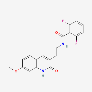 2,6-difluoro-N-(2-(7-methoxy-2-oxo-1,2-dihydroquinolin-3-yl)ethyl)benzamide