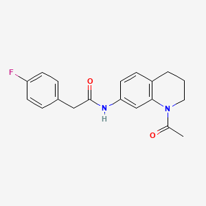 N-(1-acetyl-3,4-dihydro-2H-quinolin-7-yl)-2-(4-fluorophenyl)acetamide