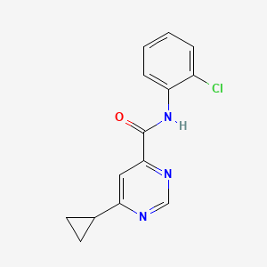 molecular formula C14H12ClN3O B2846726 N-(2-Chlorophenyl)-6-cyclopropylpyrimidine-4-carboxamide CAS No. 2380078-34-0