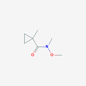 molecular formula C7H13NO2 B2846733 N-methoxy-N,1-dimethylcyclopropane-1-carboxamide CAS No. 608537-49-1