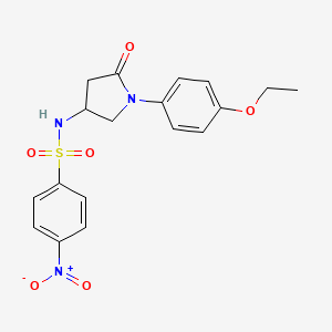 N-(1-(4-ethoxyphenyl)-5-oxopyrrolidin-3-yl)-4-nitrobenzenesulfonamide