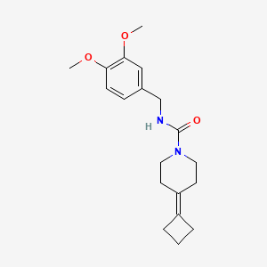 4-Cyclobutylidene-N-[(3,4-dimethoxyphenyl)methyl]piperidine-1-carboxamide