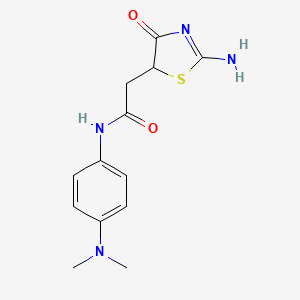 N-(4-(dimethylamino)phenyl)-2-(2-imino-4-oxothiazolidin-5-yl)acetamide
