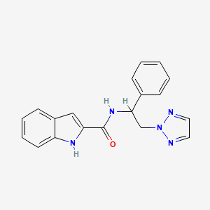 N-(1-phenyl-2-(2H-1,2,3-triazol-2-yl)ethyl)-1H-indole-2-carboxamide