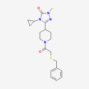 3-(1-(2-(benzylthio)acetyl)piperidin-4-yl)-4-cyclopropyl-1-methyl-1H-1,2,4-triazol-5(4H)-one