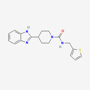 4-(1H-benzo[d]imidazol-2-yl)-N-(thiophen-2-ylmethyl)piperidine-1-carboxamide