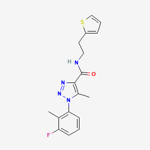 1-(3-fluoro-2-methylphenyl)-5-methyl-N-(2-(thiophen-2-yl)ethyl)-1H-1,2,3-triazole-4-carboxamide