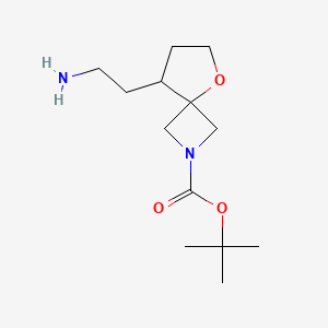molecular formula C13H24N2O3 B2846796 tert-Butyl 8-(2-aminoethyl)-5-oxa-2-azaspiro[3.4]octane-2-carboxylate CAS No. 1823417-57-7