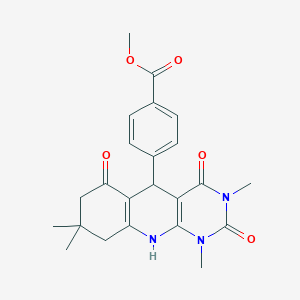 Methyl 4-(1,3,8,8-tetramethyl-2,4,6-trioxo-1,2,3,4,5,6,7,8,9,10-decahydropyrimido[4,5-b]quinolin-5-yl)benzoate