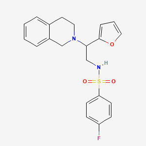 N-(2-(3,4-dihydroisoquinolin-2(1H)-yl)-2-(furan-2-yl)ethyl)-4-fluorobenzenesulfonamide