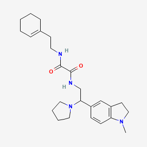 N1-(2-(cyclohex-1-en-1-yl)ethyl)-N2-(2-(1-methylindolin-5-yl)-2-(pyrrolidin-1-yl)ethyl)oxalamide