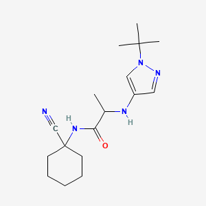2-[(1-Tert-butylpyrazol-4-YL)amino]-N-(1-cyanocyclohexyl)propanamide