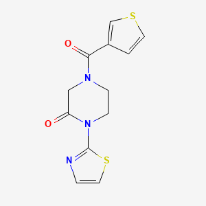 1-(Thiazol-2-yl)-4-(thiophene-3-carbonyl)piperazin-2-one