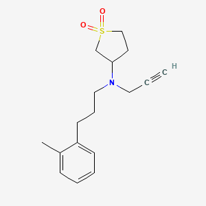 3-{[3-(2-Methylphenyl)propyl](prop-2-yn-1-yl)amino}-1lambda6-thiolane-1,1-dione