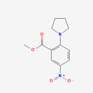 molecular formula C12H14N2O4 B2846831 Methyl 5-nitro-2-(pyrrolidin-1-yl)benzoate CAS No. 259269-68-6