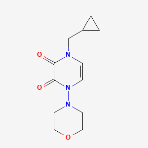 1-(Cyclopropylmethyl)-4-morpholin-4-ylpyrazine-2,3-dione