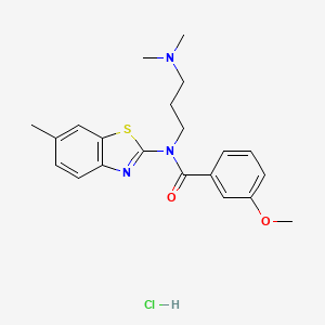 N-(3-(dimethylamino)propyl)-3-methoxy-N-(6-methylbenzo[d]thiazol-2-yl)benzamide hydrochloride