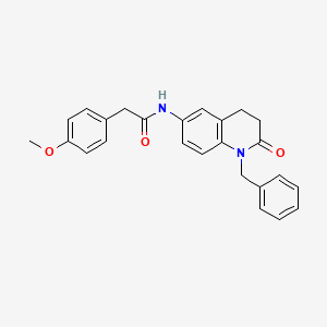 molecular formula C25H24N2O3 B2846866 N-(1-benzyl-2-oxo-1,2,3,4-tetrahydroquinolin-6-yl)-2-(4-methoxyphenyl)acetamide CAS No. 941910-57-2