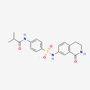 N-(4-(N-(1-oxo-1,2,3,4-tetrahydroisoquinolin-7-yl)sulfamoyl)phenyl)isobutyramide