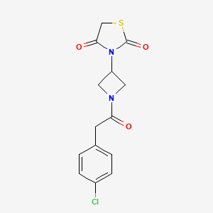 3-(1-(2-(4-Chlorophenyl)acetyl)azetidin-3-yl)thiazolidine-2,4-dione