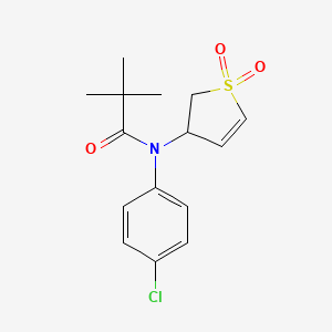 N-(4-chlorophenyl)-N-(1,1-dioxido-2,3-dihydrothiophen-3-yl)pivalamide