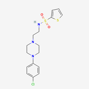 molecular formula C16H20ClN3O2S2 B2846901 N-(2-(4-(4-chlorophenyl)piperazin-1-yl)ethyl)thiophene-2-sulfonamide CAS No. 1049365-88-9