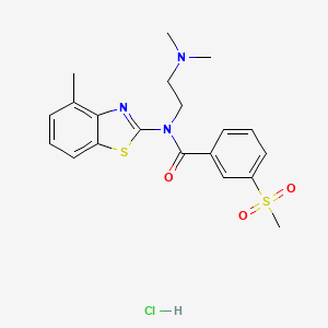 N-(2-(dimethylamino)ethyl)-N-(4-methylbenzo[d]thiazol-2-yl)-3-(methylsulfonyl)benzamide hydrochloride