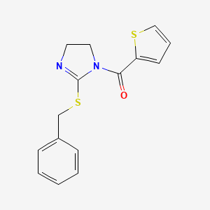 (2-(benzylthio)-4,5-dihydro-1H-imidazol-1-yl)(thiophen-2-yl)methanone