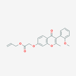 molecular formula C22H20O6 B2846971 prop-2-en-1-yl 2-{[3-(2-methoxyphenyl)-2-methyl-4-oxo-4H-chromen-7-yl]oxy}acetate CAS No. 610765-27-0