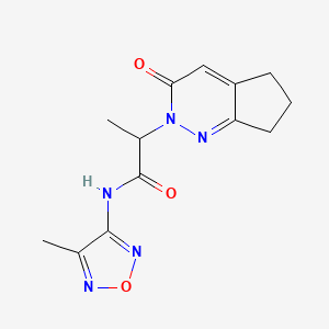 N-(4-methyl-1,2,5-oxadiazol-3-yl)-2-(3-oxo-3,5,6,7-tetrahydro-2H-cyclopenta[c]pyridazin-2-yl)propanamide