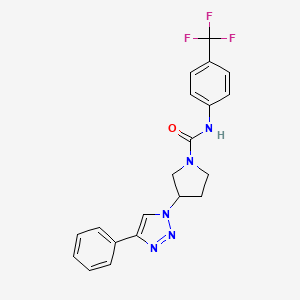 3-(4-phenyl-1H-1,2,3-triazol-1-yl)-N-(4-(trifluoromethyl)phenyl)pyrrolidine-1-carboxamide