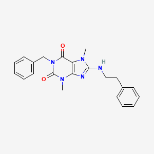 1-benzyl-3,7-dimethyl-8-(phenethylamino)-1H-purine-2,6(3H,7H)-dione