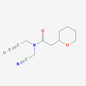 molecular formula C12H16N2O2 B2846992 N-(cyanomethyl)-2-(oxan-2-yl)-N-(prop-2-yn-1-yl)acetamide CAS No. 1851703-92-8