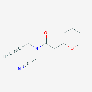N-(cyanomethyl)-2-(oxan-2-yl)-N-(prop-2-yn-1-yl)acetamide