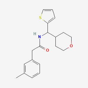 N-((tetrahydro-2H-pyran-4-yl)(thiophen-2-yl)methyl)-2-(m-tolyl)acetamide